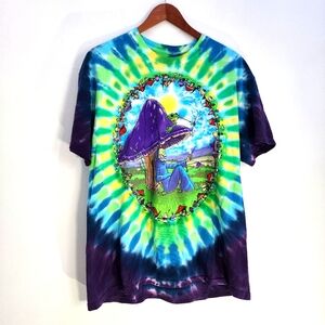 Liquid Blue Size Large Tie-Dye Graphic T-Shirt